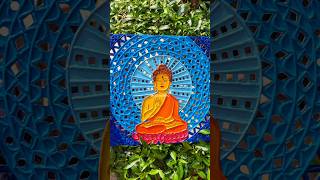 Buddha Lippan Art|Home decor|Mirror Work #shortsvideo #youtubeshorts #youtubeshortsvideo #buddha