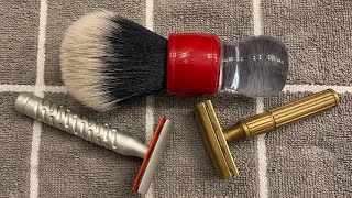 Goodfellas Smile Styletto vs Karve Overlander razor comparison. Moon Union soap. AP shave co