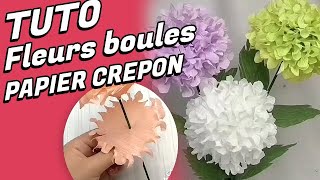 Fabriquer des fleurs rondes en papier crépon !