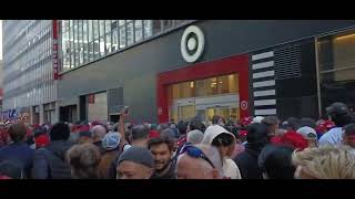 New York City up-close - part of crowd that showed up for Trump rally in MSG, October 27, 2024