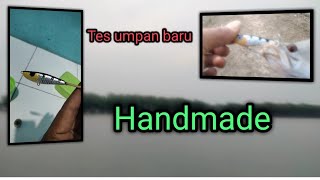 Tes umpan HANDMADE ll Casting ikan BARAMUNDI