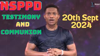 PASTOR JERRY EZE NSPPD TESTIMONY AND COMMUNION || #NSPPD || 20TH SEPT. 2024