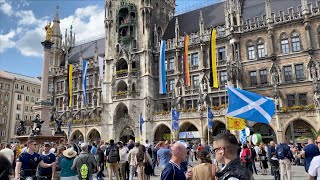 Fussball-EM 2024: Schotten auf ihrer Fanmeile auf dem Marienplatz (in 4K)