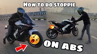 How To Learn Stoppie on pulsar RS200 Stoppie kaise Sikhe tips 2023