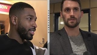 Ken Love & Tristan Thompson Postgame Interew | Heat vs Cavaliers | 2016-17 NBA S