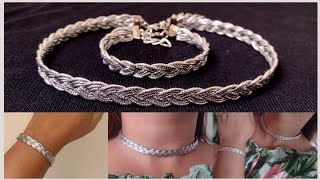 Colar Choker trança rápido e fácil p/ festas de fim de ano