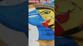 kali maa and durga maa♥️😍||half face drawing# tranding#shortsviral #drawingviral #art #youtubeshorts