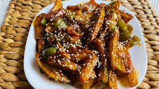 Honey chilli potato | crispy restaurant style honey chilli potato