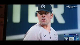 New York Yankees up-close - Shohei Ohtani hits a fly ball to CF, October 26, 2024