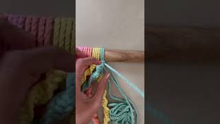 Macrame tutorial #macrametricks #macrametutorials #macramerainbow #rainbow #wallhanging #macrame