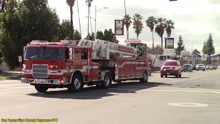 SBCoFD Full House. Company 224 Medic Engine, Medic Truck, & Battalion 128 Responding