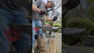 Hand Forging 2 Chef's Knives From 1084 Steel | Knife Making #shorts