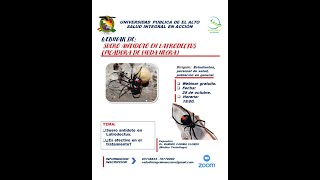 WEBINAR DE ACTUALIZACION EN TOXICOLOGIA: PICADURA DE VIUDA NEGRA.