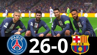 MESSI, RONALDO, MBAPPE, NEYMAR, ALL STARS | PSG 26-0 BARCELONA