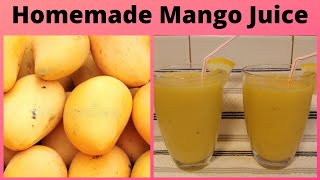 How To Make Fresh Mango Juice At Home # Mango Juice With Honey And Ginger