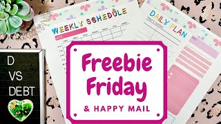 Freebie Friday daily and weekly schedule printables plus 💌 happy mail 💌