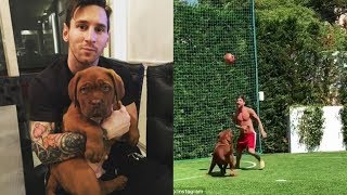 Lionel Messi Training Kickabout With His Dog 2018 [HD] | Messi vs Hulk dog