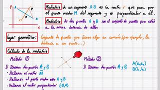 Cálculo de mediatrices y bisectrices