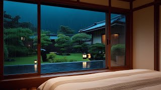 Cozy Atmosphere Bedroom Rain On Window Sound For Sleep And Relaxation, Sound Of Heavy Rain