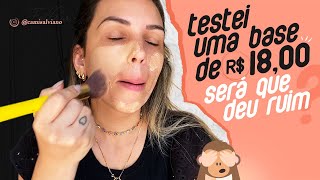 Testei uma base baratinha!! 🙈#minivlog