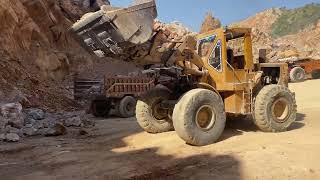 Caterpillar Wheel Loaders Tractor & Drilling Machine( Drill Man 🤠) Working On Mining Sites