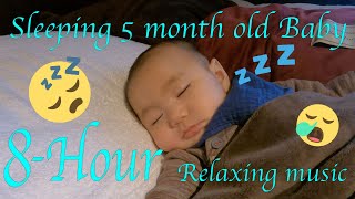 🇵🇭🇯🇵8-hour Sleeping 5-month-old Baby Ty with relaxing music #sleepingbaby #sleepmusic