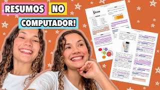 COMO FAÇO MEUS RESUMOS DIGITADOS 🤔💻 | Márcia Luna