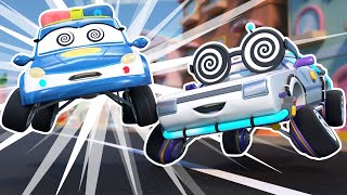 Oh no! Lo scienziato Pazzo ipnotizza l'Auto della Polizia! |Pazze Avventure per Ragazzi