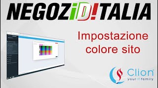 Negoziditalia.it - Pannello di controllo per l'impostazione del colore del sito