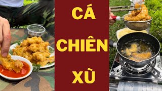 Cách làm món cá chiên xù ăn với tương ớt chin-su | nấu ăn cùng Lê Anh Nuôi