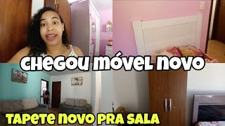 COMPREI MÓVEIS NOVOS E UM LINDO TAPETE PRA SALA