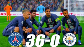 FIFA 23 - MESSI, RONALDO, MBAPPE, NEYMAR, ALL STARS | PSG 36-0 MAN CITY