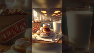 Donuts on a plate at Donut's shop as Stunning CGI display #donuts, #cookies and #sweets.