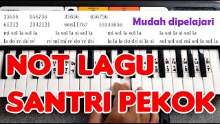 Santri Pekok - Not Lagu Piano / Pianika untuk Drum Band / Marching Band yang lagi viral