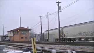 1080p HD: KCS SD70ACe's lead CP 484 at Bensenville IL. 12/21/13