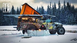 Peaceful Remote Snow Camping In My Jeep Gladiator