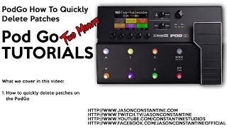 PodGo: Two Minute Tutorial: How To Delete Patches