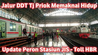 Pembangunan Tol Harbour Road Peron Stasiun JIS Jalur DDT KRL Langka TM 05 Series