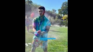 Priyanka Chopra with his husband Holi celebration pics