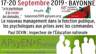 Le nouveau management dans la fonction publique – Les psy aux prises avec les commandes – Paul Devin