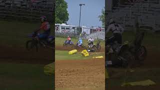 Guy gets ran over 😬 #fail #crash #motocross