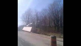 Unbelievable Tractor trailer rollover