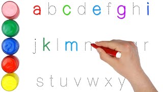 Write the Alphabet Along the Small A to Z Dotted Line | ABC Song | Write abc | Learn the Alphabet