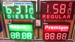 LED Gas Price Sign - PUUSLED LED Digit Display