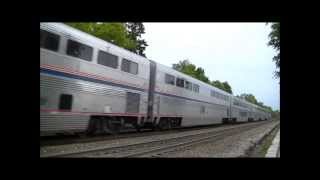 1080p HD: Rare! BNSF GP60 8730 East, the Southwest Chief - La Grange IL.