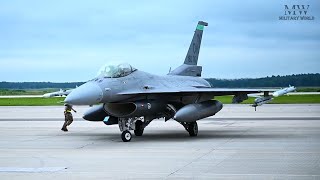 F-16 Fighting Falcon Aircraft Exercise in Northern Lightning