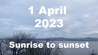 Sunrise to sunset on 1 April 2023 | 4K | Timelapse