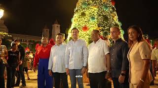 El Parque Central de Puerto Plata se llenó de luz y alegría con el encendido navideño.