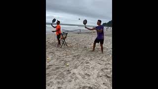 beach tennis, na praia de juquehy