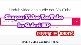 Cara download video YouTube Terbaru